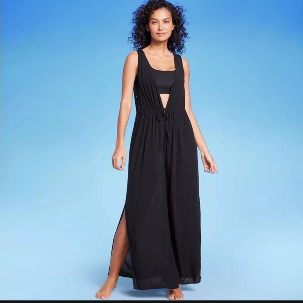 Kona Sol Black Women's Swim Cover-Up